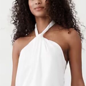 Banana Republic White Halter Top